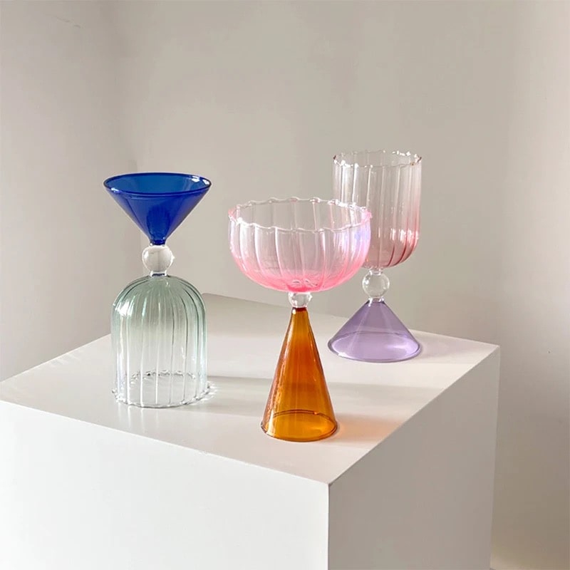 Verres à Cocktail Colorés Vibrants – Vaisselle Festive et Amusante Glass Electro Paris