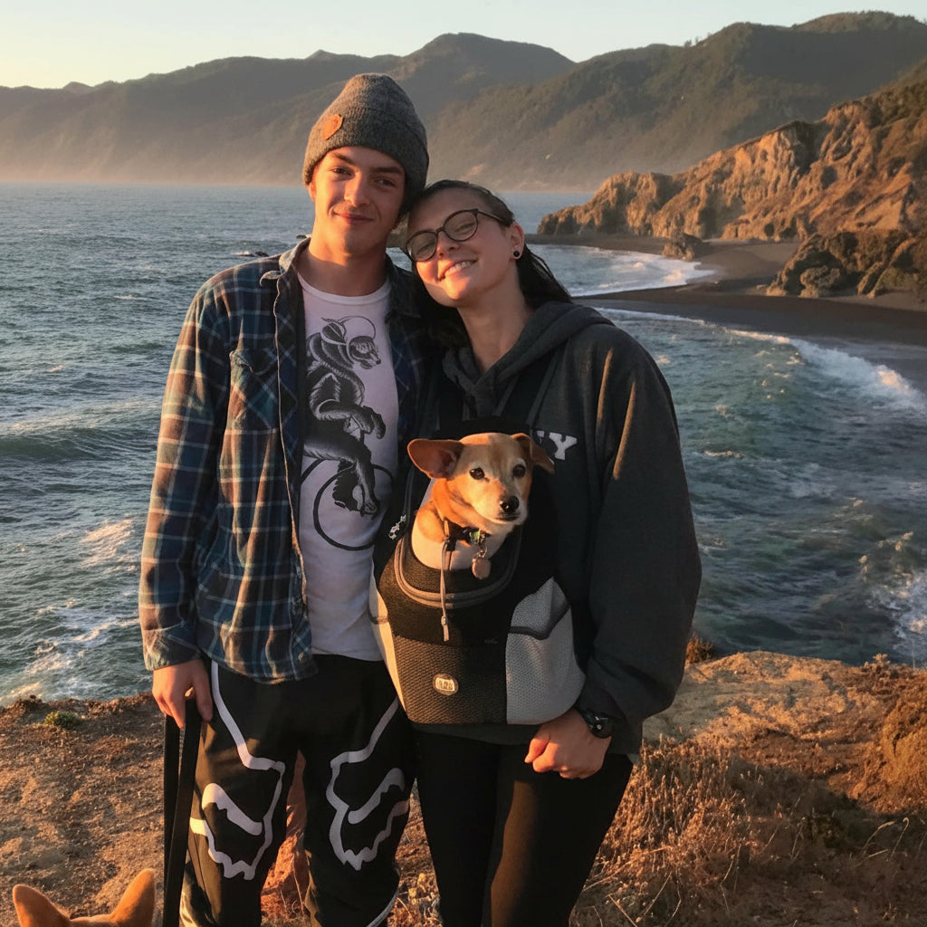 Sac De Transport Pour Chien Respirant Avec Bretelles Ajustables Pour Promenades, Voyages Et Aventures Dog carrier Electro Paris