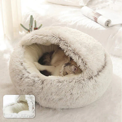 Lit Pour Chien – Lit Apaisant Cozy Nest pour Chiens et Chats Réduit Le Stress Calming Nest Dog & Cat Bed Electro Paris Café XS