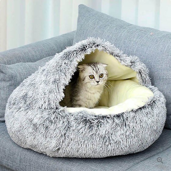 Lit Pour Chien – Lit Apaisant Cozy Nest pour Chiens et Chats Réduit Le Stress Calming Nest Dog & Cat Bed Electro Paris