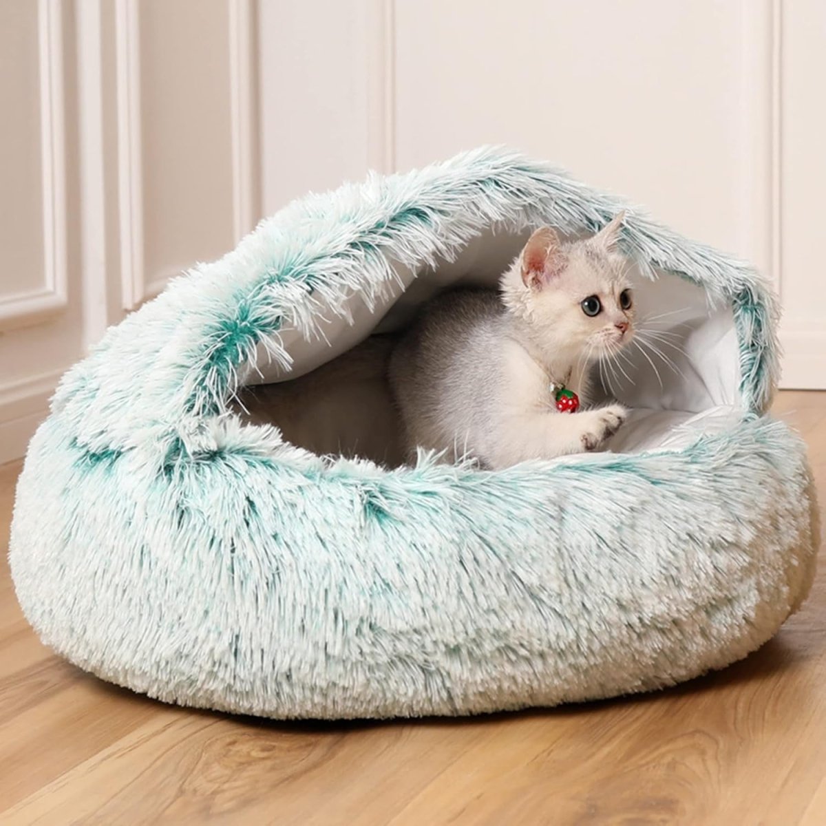 Lit Pour Chien – Lit Apaisant Cozy Nest pour Chiens et Chats Réduit Le Stress Calming Nest Dog & Cat Bed Electro Paris Vert XS