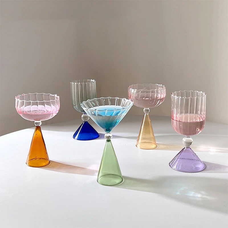 Verres à Cocktail Colorés Vibrants – Vaisselle Festive et Amusante Glass Electro Paris
