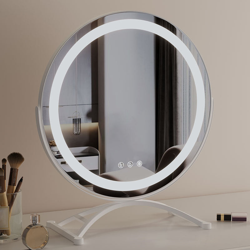 Miroir De Maquillage LED Avec Contrôle Tactile Pour Éclairage Polyvalent Et Rotation À 360 Degrés Face Mirrors Electro Paris Blanc