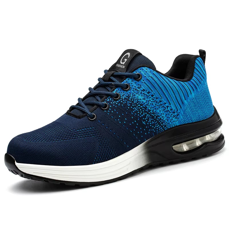 Chaussures de travail Ergonomiques Homme et Femme - Confort Optimal au Travail Chaussures de sécurité Electro Paris Noir-Bleu 35