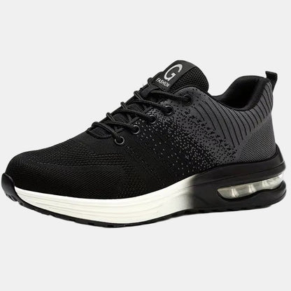 Chaussures de travail Ergonomiques Homme et Femme - Confort Optimal au Travail Chaussures de sécurité Electro Paris Noir-Gris 35