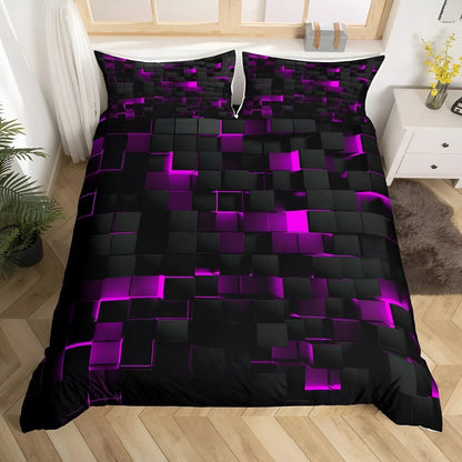 Parure De Lit Geomatrix – Ensemble Housse De Couette Moderne Bedsheet Electro Paris