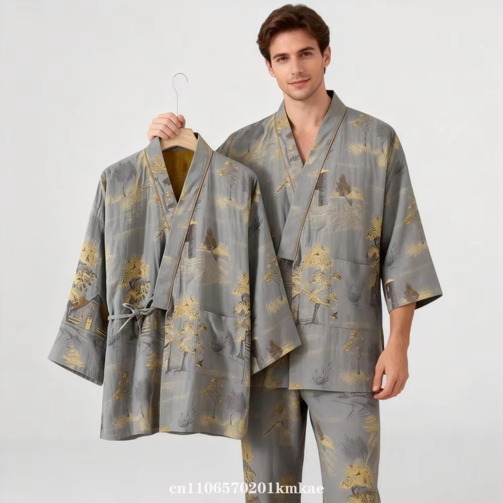 Pyjama Kimono Confort – Style Naturel et Décontracté nightwear Electro Paris