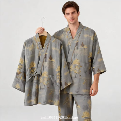 Pyjama Kimono Confort – Style Naturel et Décontracté nightwear Electro Paris