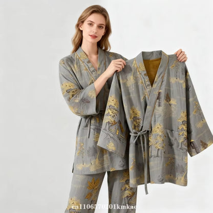 Pyjama Kimono Confort – Style Naturel et Décontracté nightwear Electro Paris