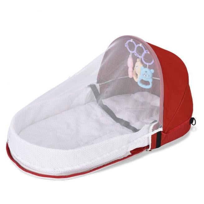 Lit de Voyage pour Bébé – Design Pliable pour une Portabilité Pratique Baby & Children Electro Paris Rouge