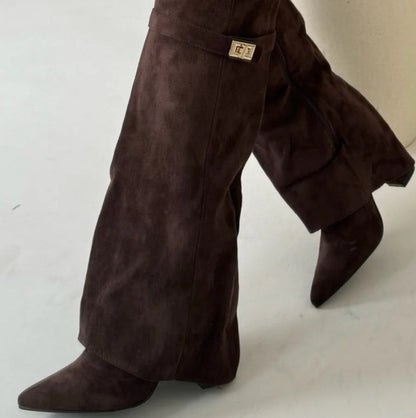 Chaussures En Cuir Élégantes Pour Femme Avec Détails Dorés Et Confort Quotidien Women boots Electro Paris Marron Svea 36