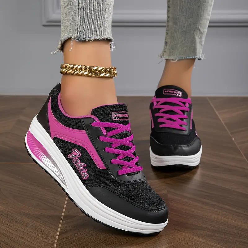 Baskets Confortables Et Respirantes Pour Femme Avec Semelle Souple Et Soutien Ergonomique Women’s Shoes Electro Paris Rosa Noir 35