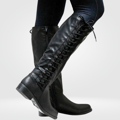Bottes hautes femme cuir – Bottes Hautes En Cuir Elena Pour Femme Élégantes Et Confortables Bottes Electro Paris Noir 34