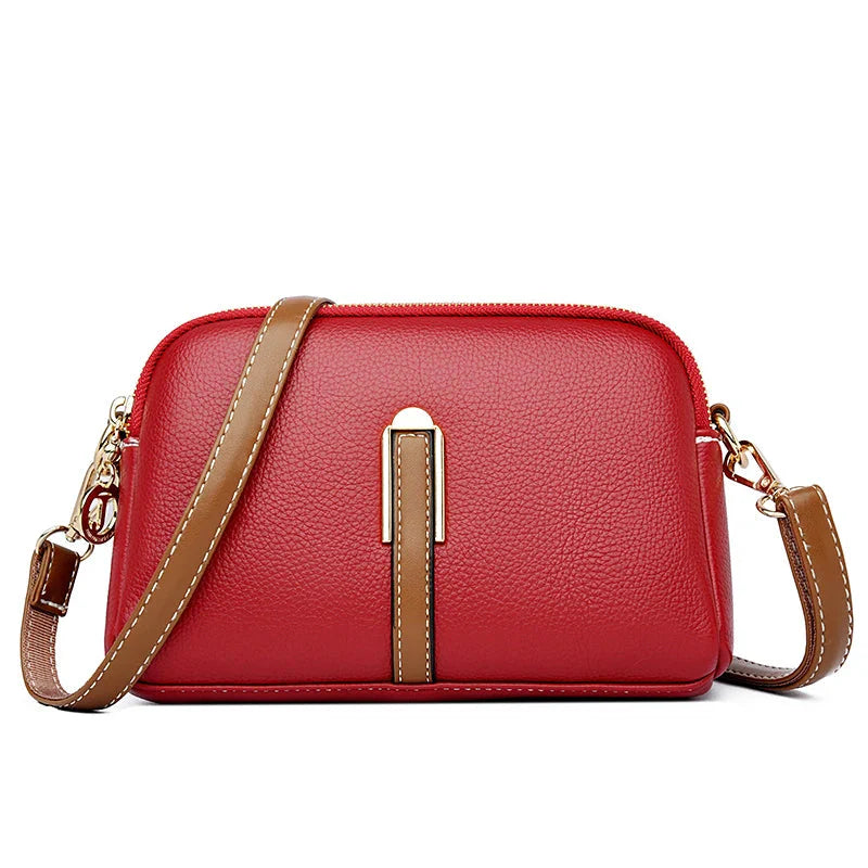 Sac En Cuir Pour Femme – Élégance Compacte et Intemporelle Women's bag Electro Paris Rouge