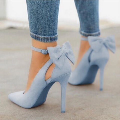 Chaussures À Talons Nouées Pour Femmes Alliant Élégance Intemporelle Et Confort Quotidien High heels Electro Paris Bleu clair 35