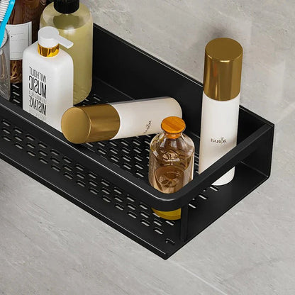 Étagère Murale En Aluminium Noir Mat – Rangement De Douche Stylé Et Pratique Bathroom storage shelf Electro Paris