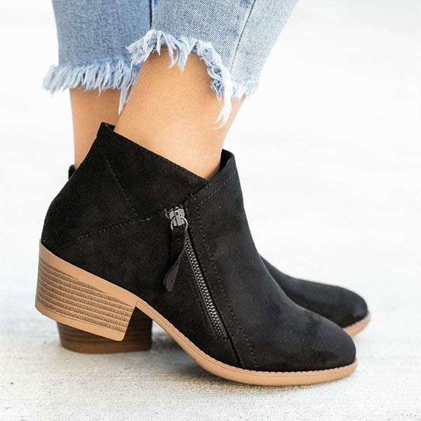 Bottes En Cuir Véritable Pour Femmes Avec Soutien Et Confort Quotidien Women boots Electro Paris Noir 34