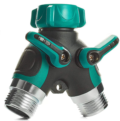 Séparateur D’Eau – Connecteur De Tuyau De Jardin à 2 Voies En Métal Robuste Pour Robinets Extérieurs Water hose Electro Paris