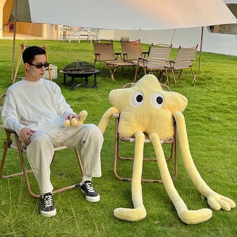 Coussin Peluche Géant en Forme d’Étoile – Confort Décoratif Doux Pillow Electro Paris