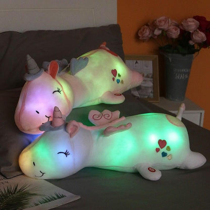 Peluche Licorne Lumineuse – Un Ami Câlin avec une Lueur Arc-en-Ciel Magique à LED Lighting Electro Paris