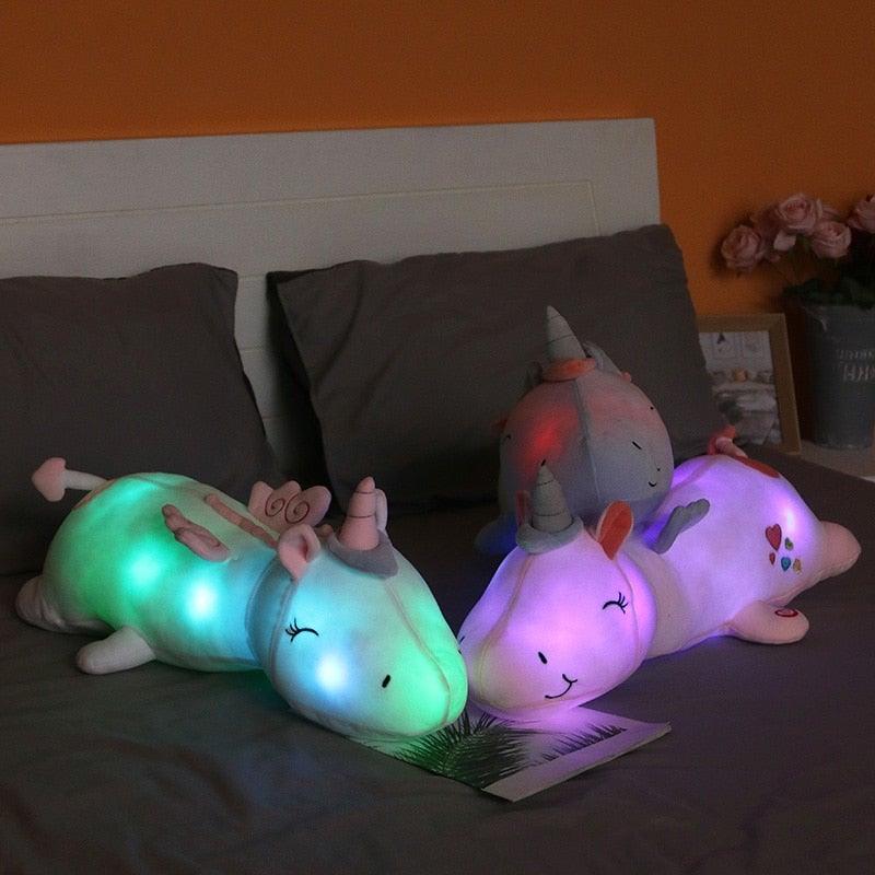 Peluche Licorne Lumineuse – Un Ami Câlin avec une Lueur Arc-en-Ciel Magique à LED Lighting Electro Paris