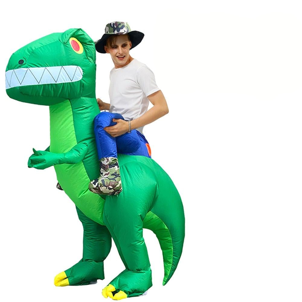 Costume Gonflable En Polyester Résistant Et Imperméable Pour Adultes Et Enfants Costumes Electro Paris Dragon vert Adultes