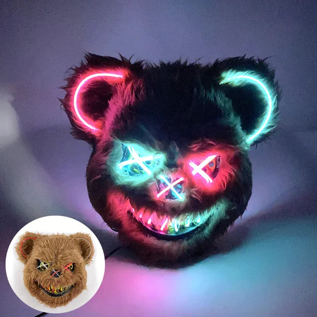 Masque LED Lumineux d'horreur – Visage Effrayant qui s'illumine pour Halloween Toys & Games Electro Paris
