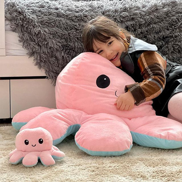 Pieuvre En Peluche Douce Et Amusante Pour Les Enfants Avec Huit Tentacules Stuffed Animals Electro Paris Rosa (20cm)