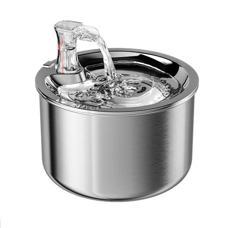 Fontaine À Eau Pour Chat En Acier Inoxydable Avec Filtre Et Capteur Pour Hydratation Saine Pet water fountain Electro Paris