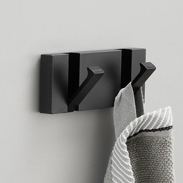 Crochet Mural Pliant en Acier Minimaliste – Élégance Fonctionnelle pour Espaces Modernes Kitchen Accessories Electro Paris Noir 2 crochets