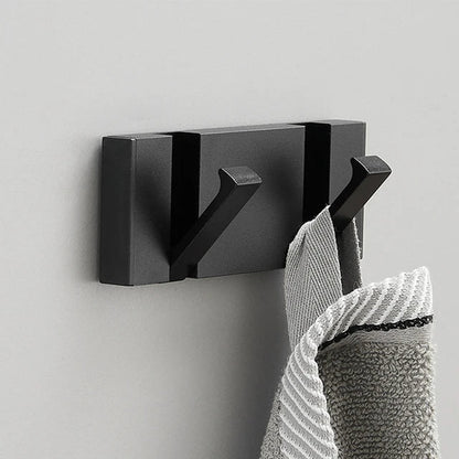Crochet Mural Pliant en Acier Minimaliste – Élégance Fonctionnelle pour Espaces Modernes Kitchen Accessories Electro Paris Noir 2 crochets