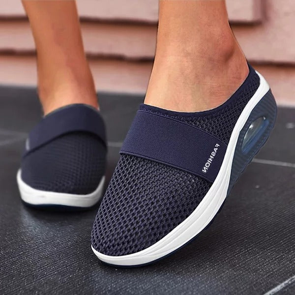 Sandales à Talon Compensé Confort Plus – Maintien et Élégance au Quotidien Women's Shoes Electro Paris Bleu 35