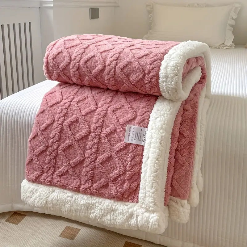 Couverture Sherpa Snuggle – Douce, Chaude Et Confortable Pour Chambre Blanket Electro Paris Rosa 100x150cm