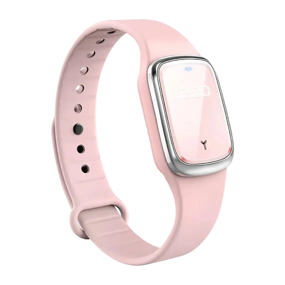 Bracelet Ultrasonique Anti-Moustiques – Protection Naturelle 3 Modes Natural Repellent Electro Paris Rose