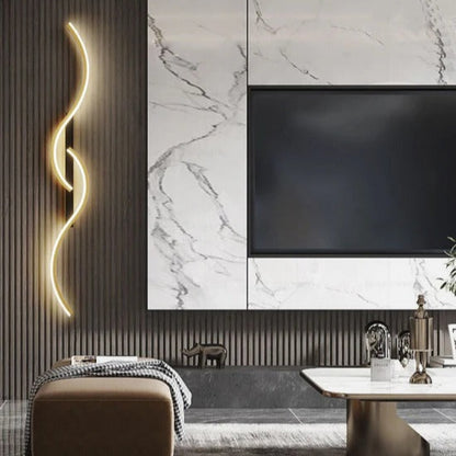 Applique Murale LED Design Élégante pour Chambre et Salon Moderne Applique murale Electro Paris Noir-Or 60cm Lumière chaude (2700K-3500K)