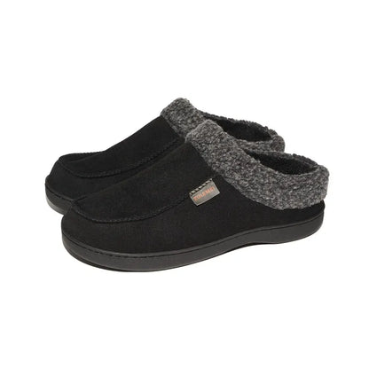 Chaussons Maison en Mousse à Mémoire pour Homme – Pantoufles d'Intérieur avec Semelle Antidérapante Sandales pour hommes Electro Paris Noir 40