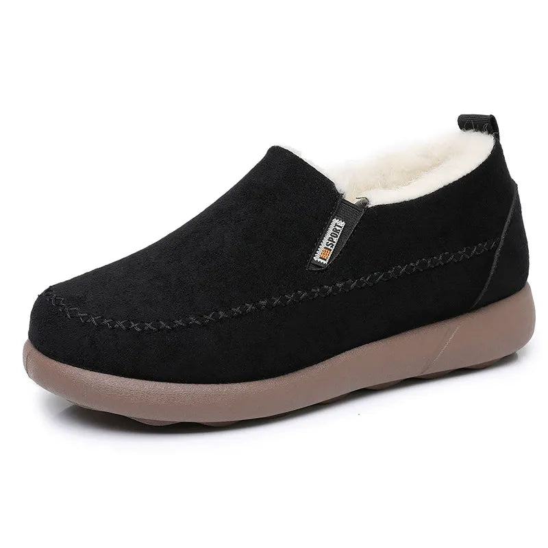 Chaussons en Laine de Mouton pour Homme - Confort Hivernal Élégant Chaussons Electro Paris Noir EU40