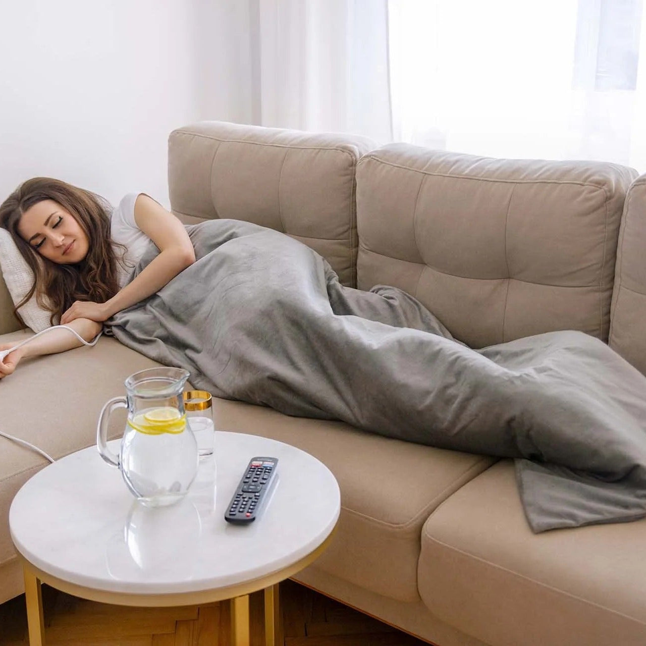 Couverture Chauffante en Polaire Douce – Grand Plaid Chauffant avec 3 Niveaux de Chaleur Couvertures Électriques Electro Paris