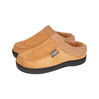 Chaussons Maison en Mousse à Mémoire pour Homme – Pantoufles d'Intérieur avec Semelle Antidérapante Sandales pour hommes Electro Paris Camel 40