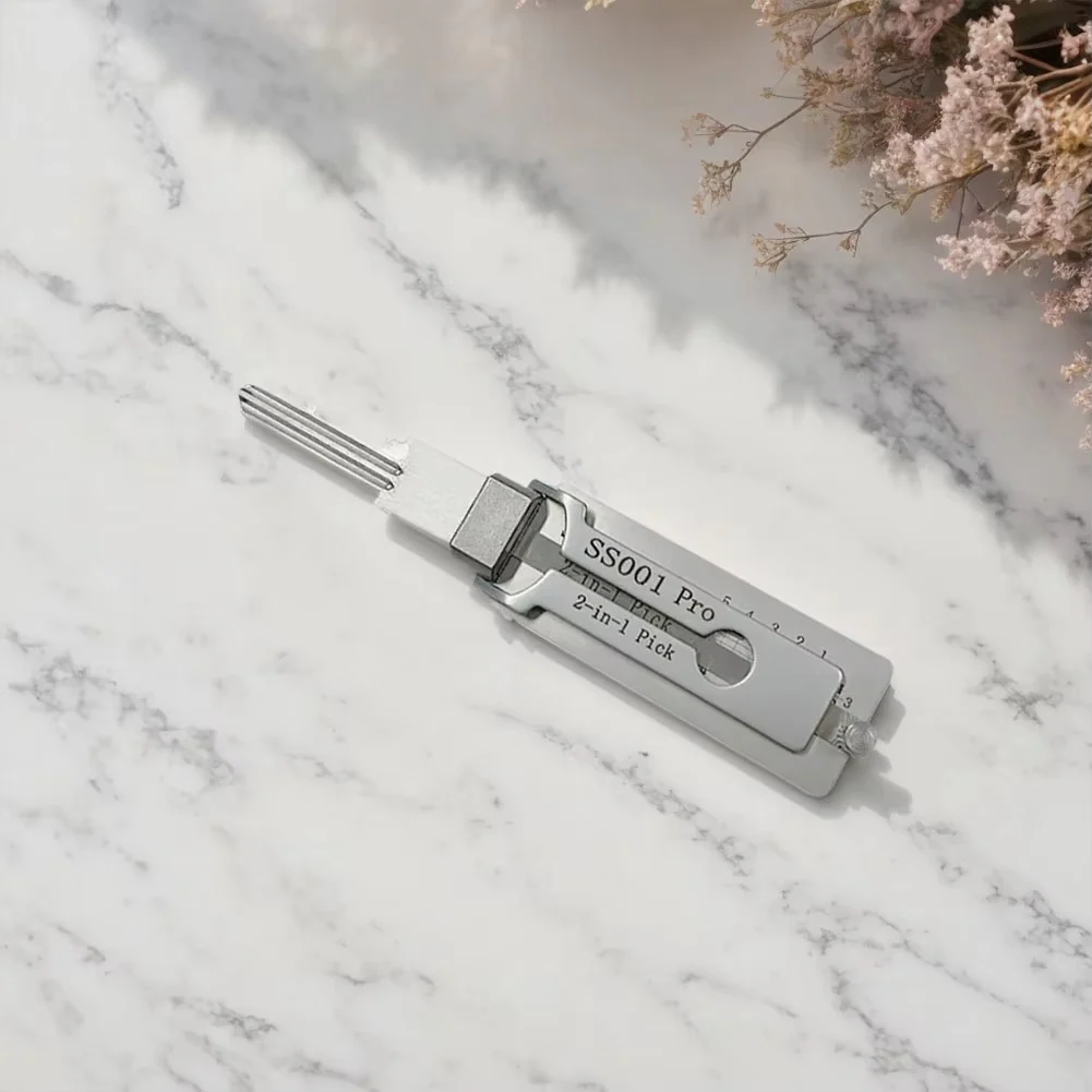 Outil de Décodage de Serrures 2-en-1 en Acier Inoxydable pour Serruriers Electro Paris