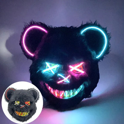 Masque LED Lumineux d'horreur – Visage Effrayant qui s'illumine pour Halloween