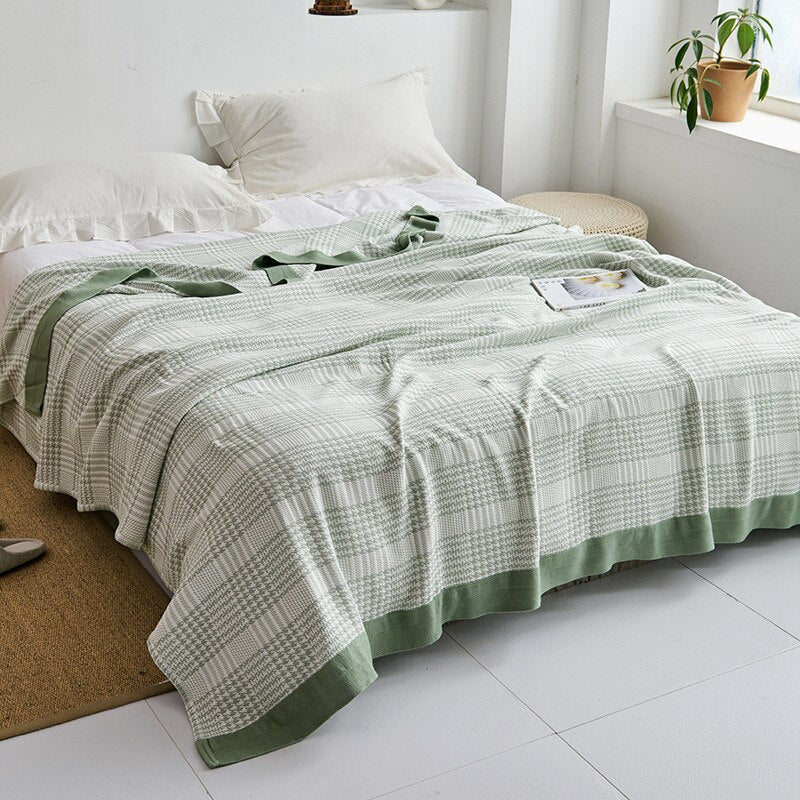 Plaid Ultra-Doux – Confort Douillet pour Toute la Maison Throws & Blankets Electro Paris Vert pied de chien 150x200cm