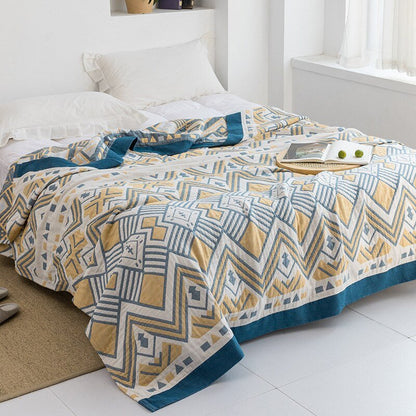 Plaid Ultra-Doux – Confort Douillet pour Toute la Maison Throws & Blankets Electro Paris Jaune aztèque + Bleu 150x200cm