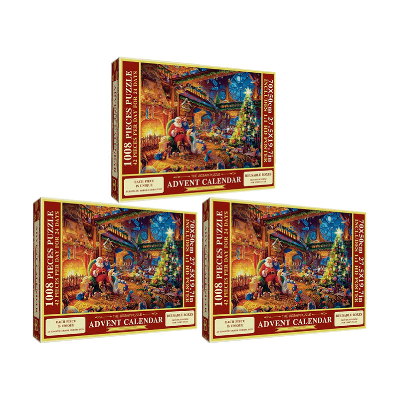 Calendrier De L’Avent Puzzle De Noël Avec 24 Jours De Plaisir Et 1008 Pièces Advent calendar Electro Paris Calendrier de l'Avent 3 pièce