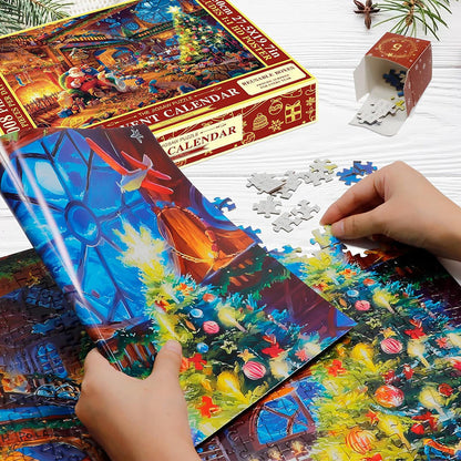 Calendrier De L’Avent Puzzle De Noël Avec 24 Jours De Plaisir Et 1008 Pièces Advent calendar Electro Paris