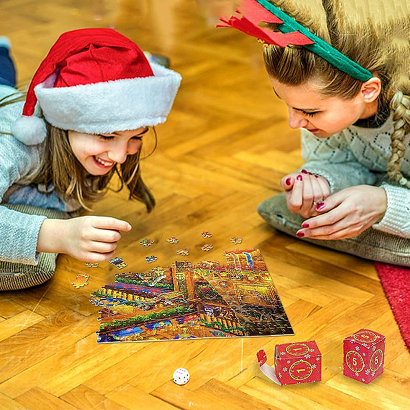 Calendrier De L’Avent Puzzle De Noël Avec 24 Jours De Plaisir Et 1008 Pièces Advent calendar Electro Paris