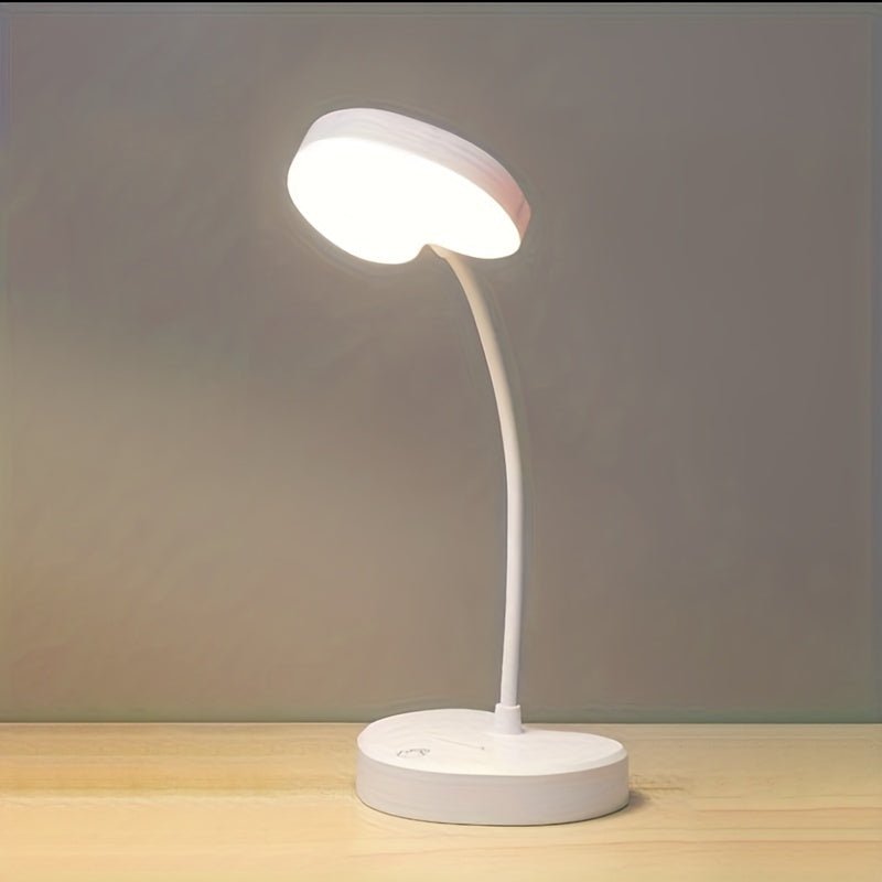 Lampe de Bureau LED Compacte et Pliable avec Réglages d’Intensité Lumineuse Electro Paris En forme de coeur blanc