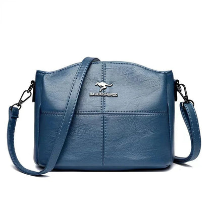 Sac En Cuir – Sac à Bandoulière Femme Élégant et Spacieux en Cuir Leather Bally Handbag Women Electro Paris Bleu clair