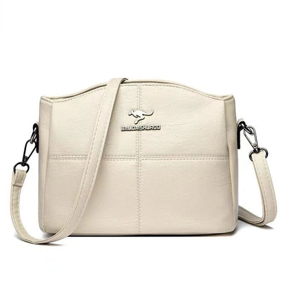 Sac En Cuir – Sac à Bandoulière Femme Élégant et Spacieux en Cuir Leather Bally Handbag Women Electro Paris Blanc