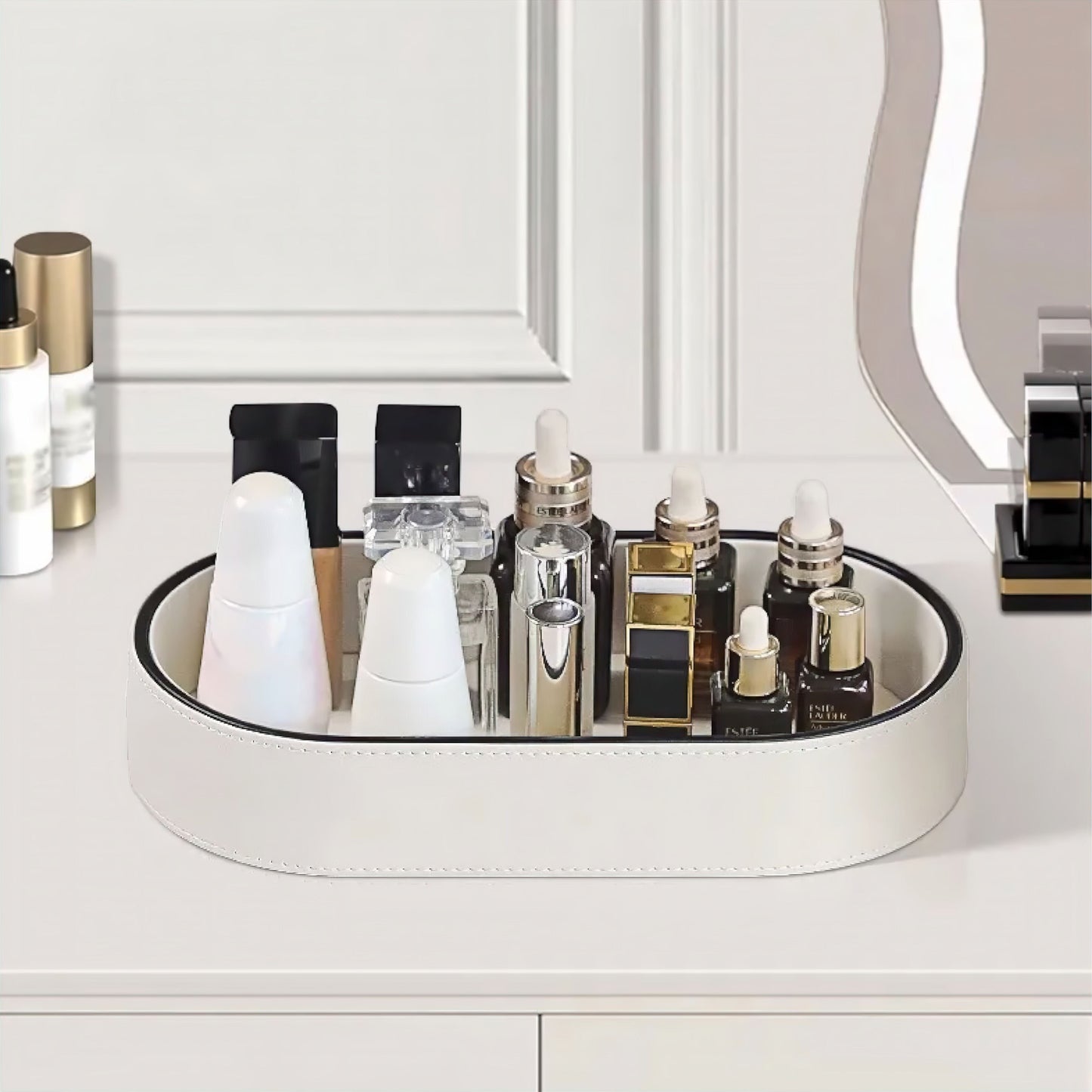 Plateau Organisateur En Cuir Pour Bureau Et Rangement Quotidien Des Petits Objets Decorative Trays Electro Paris